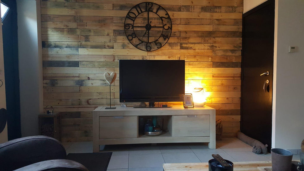 Gerecycleerd hout van de haven van Antwerpen: Nagelkop vrije recuperatie planken.